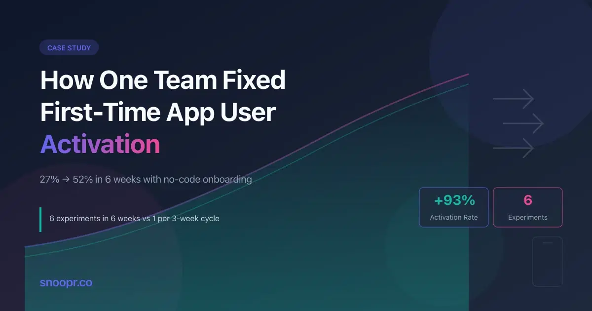 How One Team Fixed First-Time App User Activation in a Single Day